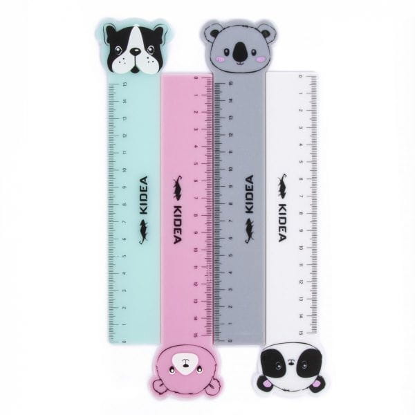 Linijka Z FIGURKĄ 15 CM KIDEA D 4 wzory mix