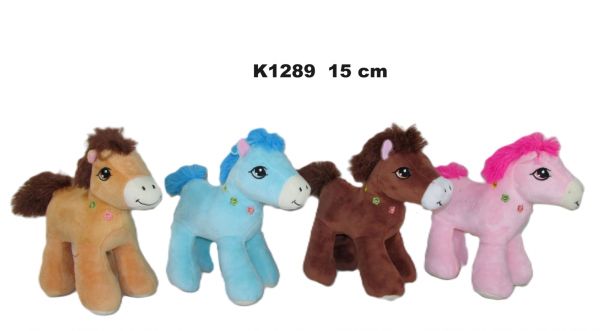 Pluszowy KOŃ 4 KOL 15 CM mix 168924