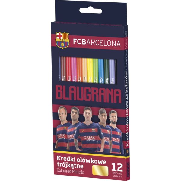 KREDKI 12 KOLORÓW OŁÓWKOWE BARCELONA