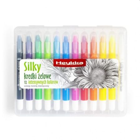 Heyka Kredki żelowe wykręcane Silky 12 kolorów