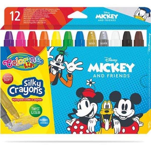 DISNEY KIDS COLORINO - KREDKI ŚWIECOWE ŻELOWE WYKRĘCANE W SZTYFCIE /