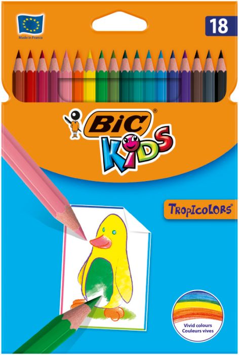 Kredki Kids Tropicolors 2 18 kolorów BIC