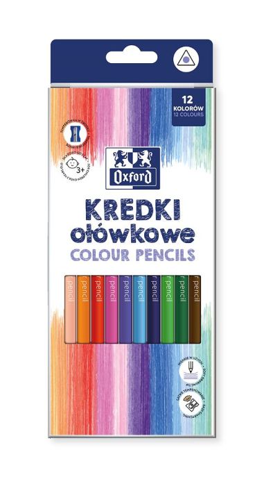 Oxford Kredki ołówkowe Regular 12 kolorów