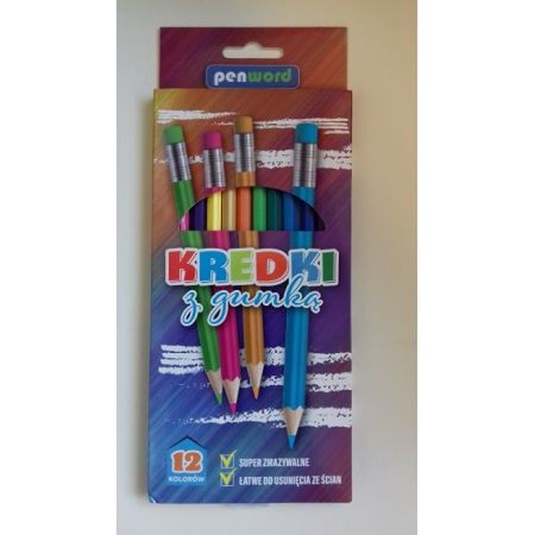 KREDKI 12KOL OL WYMAZYWALNE