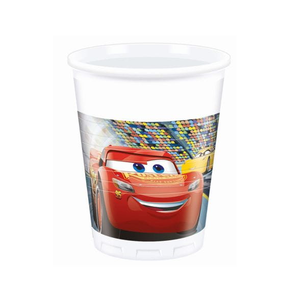 Kubeczki plastikowe, Cars 3, 200ml, 8 sztuk Godan