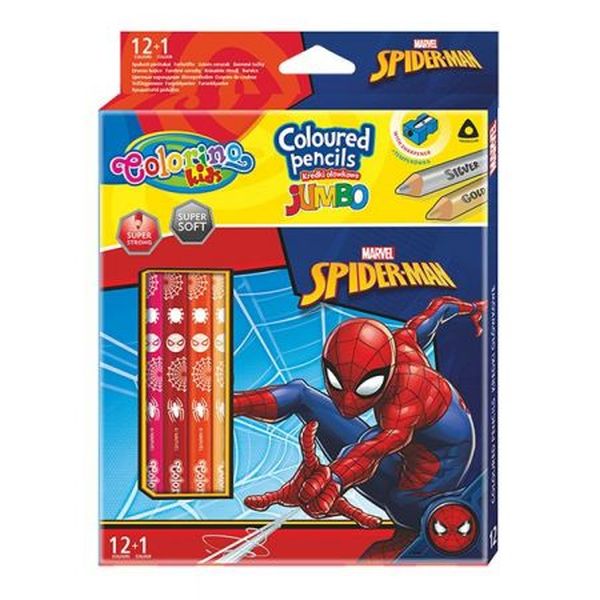 DISNEY KIDS COLORINO - KREDKI OŁÓWKOWE TRÓJKĄTNE JUMBO 12 SZTUK / 13 K