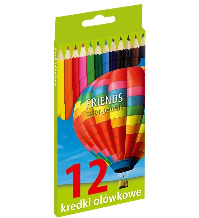 Kredki 12 kolorów ołówkowe FRIENDS