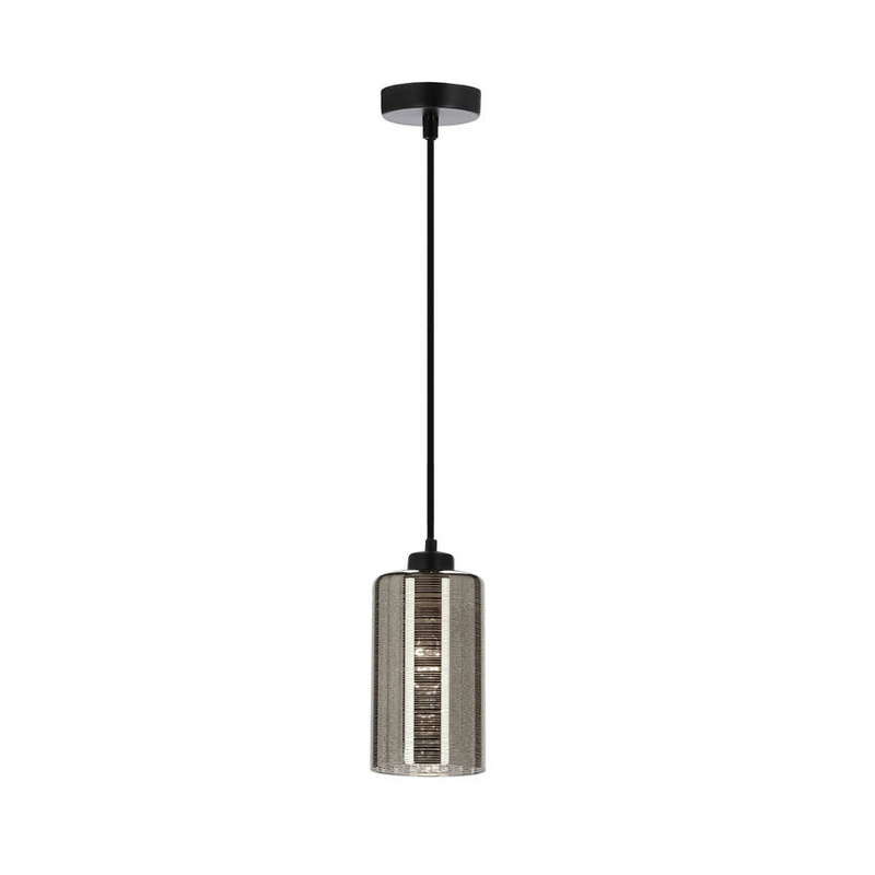 Lampa wisząca sufitowa chromowa szklana 1xE27 Cox