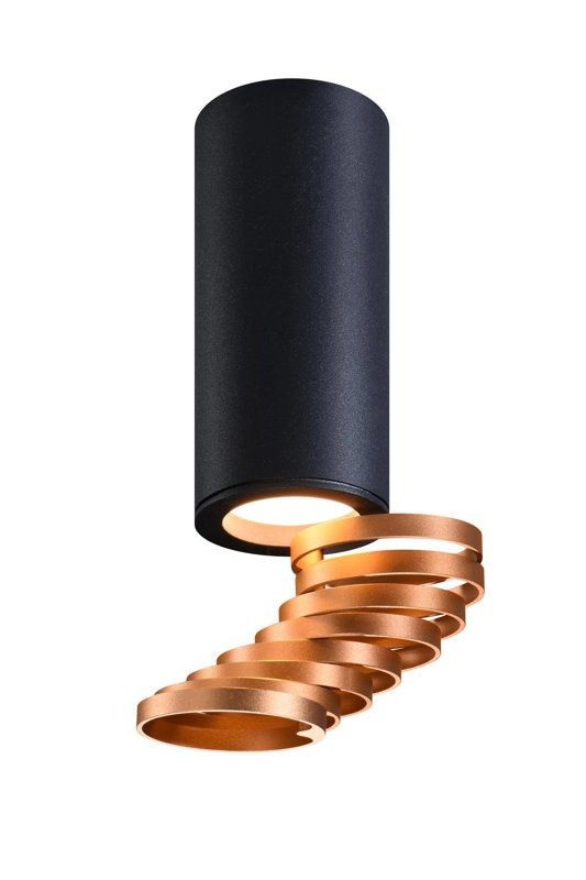 Lampa sufitowa złoty+czarny 6x20cm Tuba