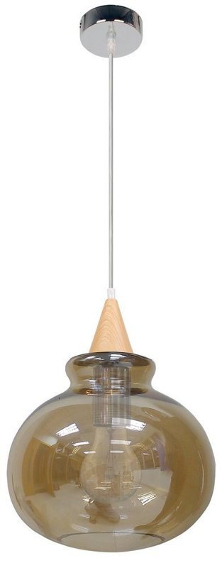 Lampa wisząca szklana dymiony klosz 60W E27 Enriks 2