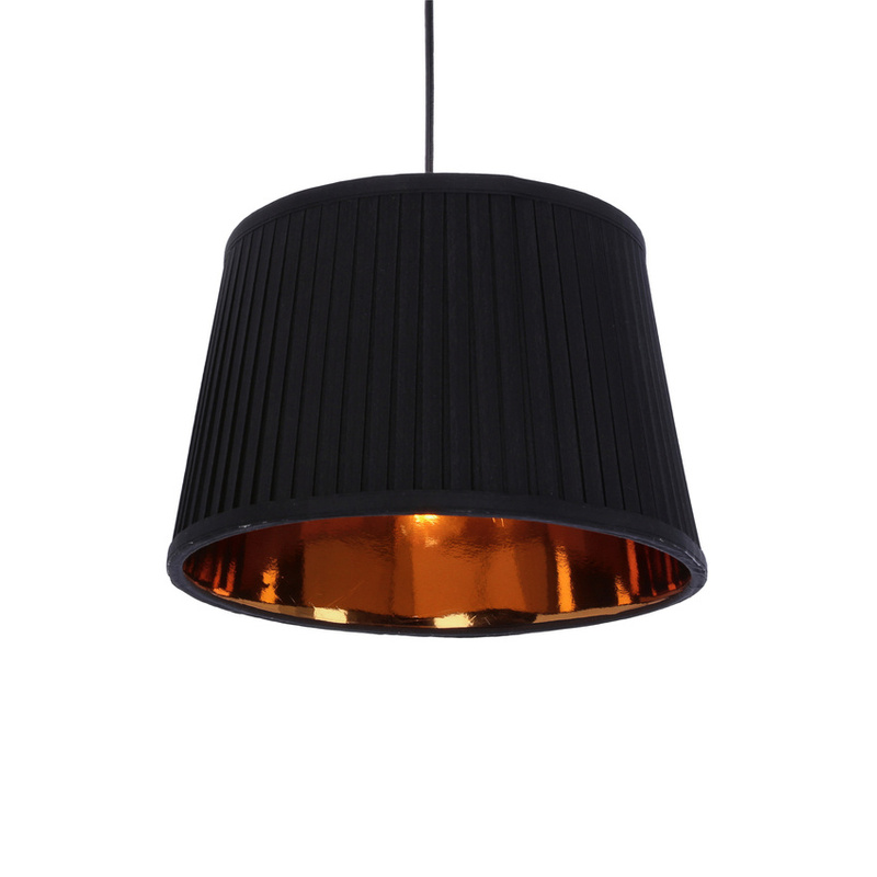 Gillo lampa wisząca czarny 2X40W E27 abażur czarny