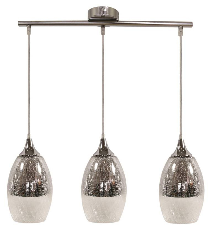 Lampa wisząca złota szklana regulowana 3x60W Celia