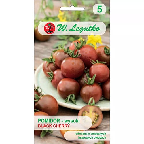 1 szt, Pomidor cherry Black - Nasiona: Ilość w opakowaniu: 0.2 g