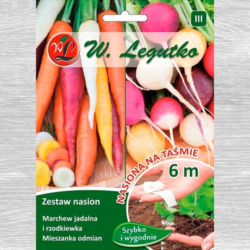 1 szt, Marchew, mieszanka odmian, wielobarwna - Nasiona: Ilość w opakowaniu: 400 szt