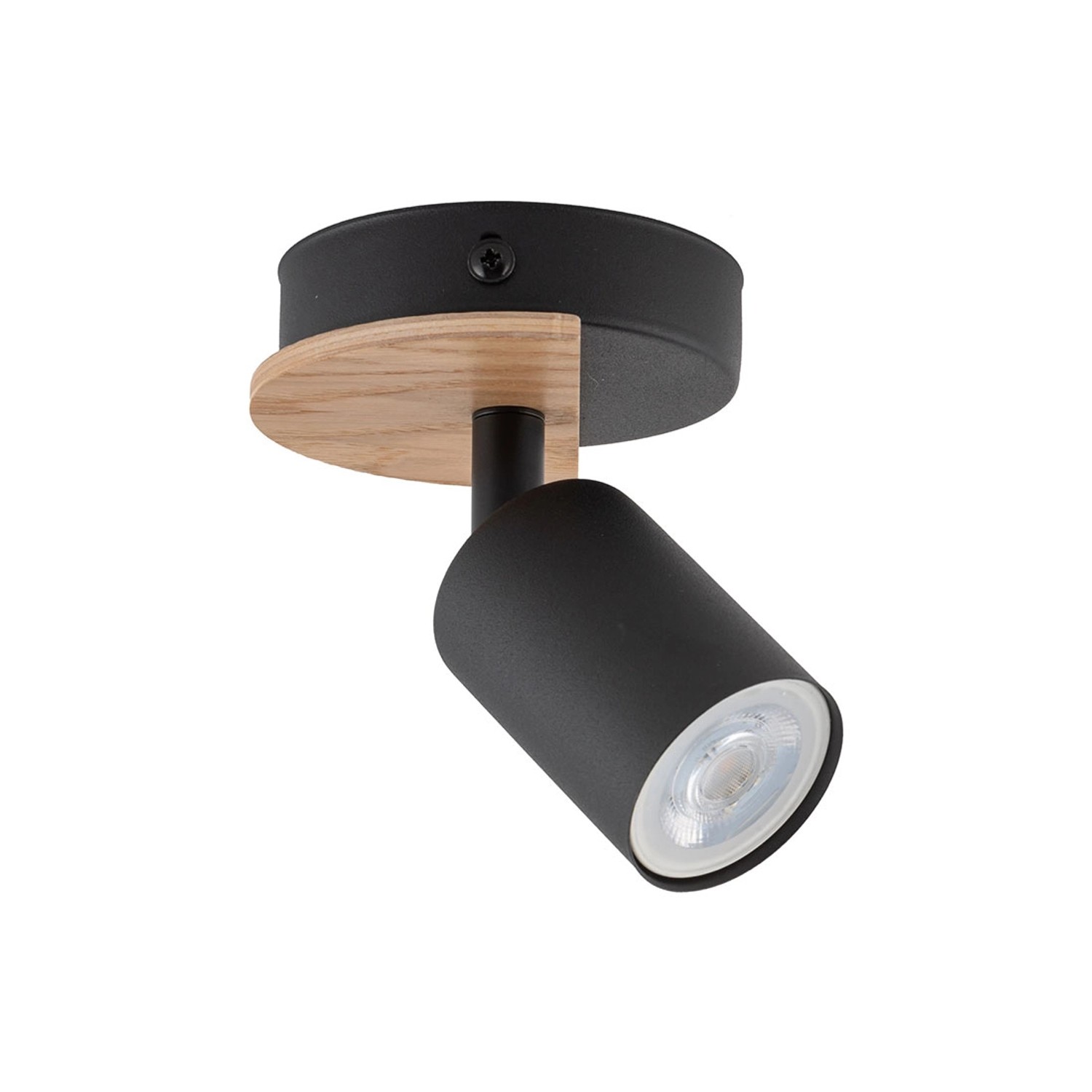 TK Lighting Kinkiet COVER BLACK czarno-brązowy 1x10w GU10
