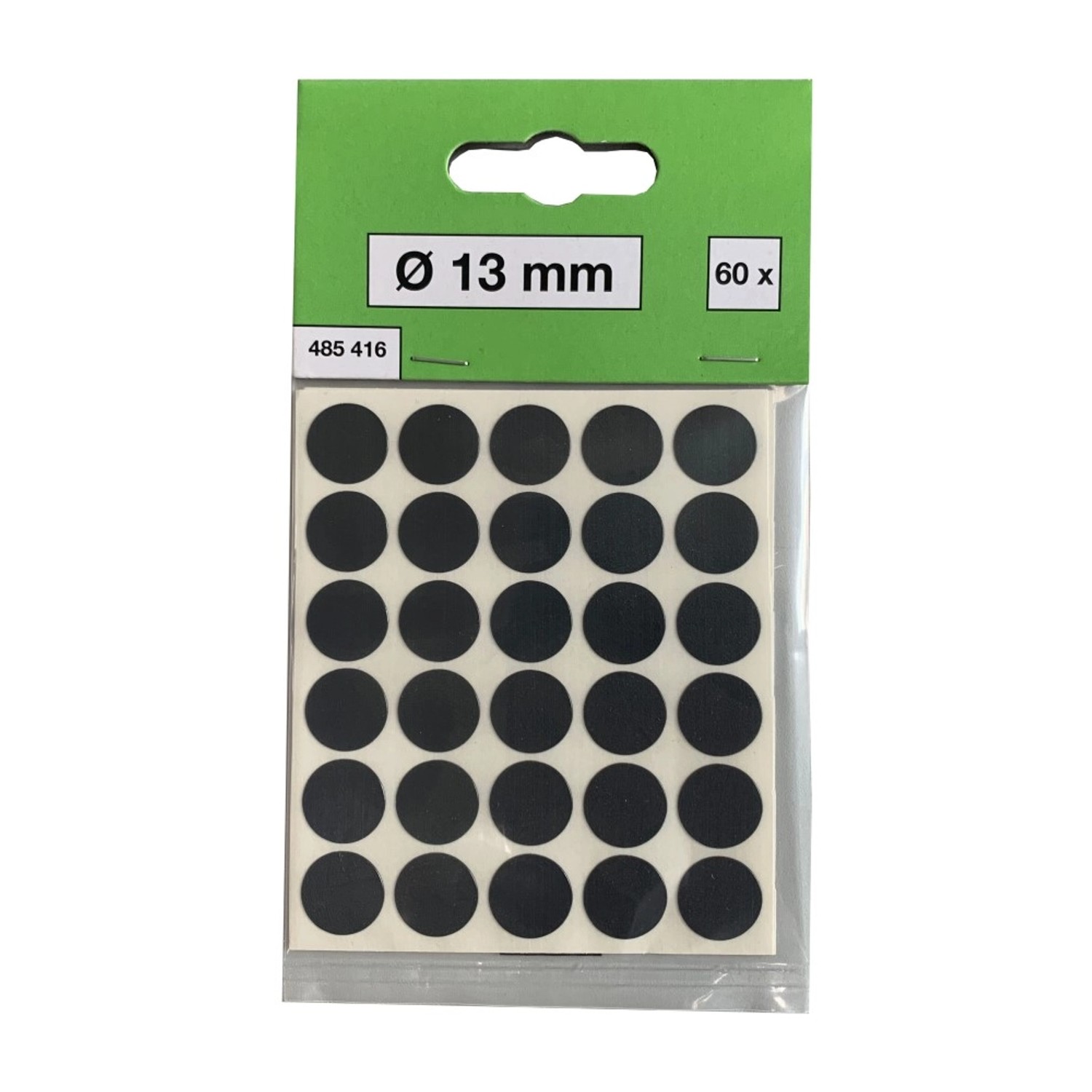 Lux-Tools Zaślepki samoprzylepne czarne 13mm