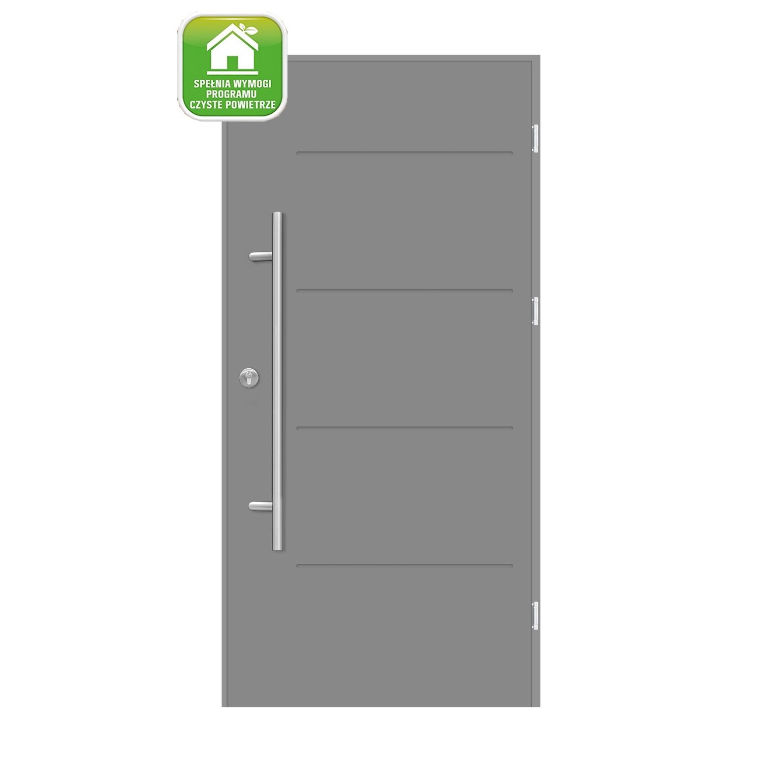 Splendoor Drzwi zewnętrzne Ledro szary 90P