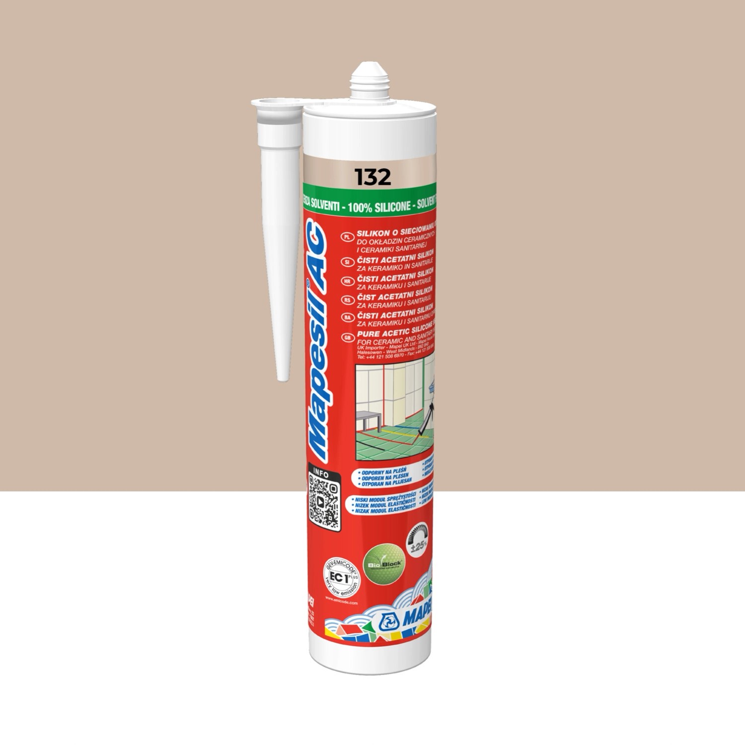 Mapei Silikon Mapesil AC 132 beż 2000 310 ml