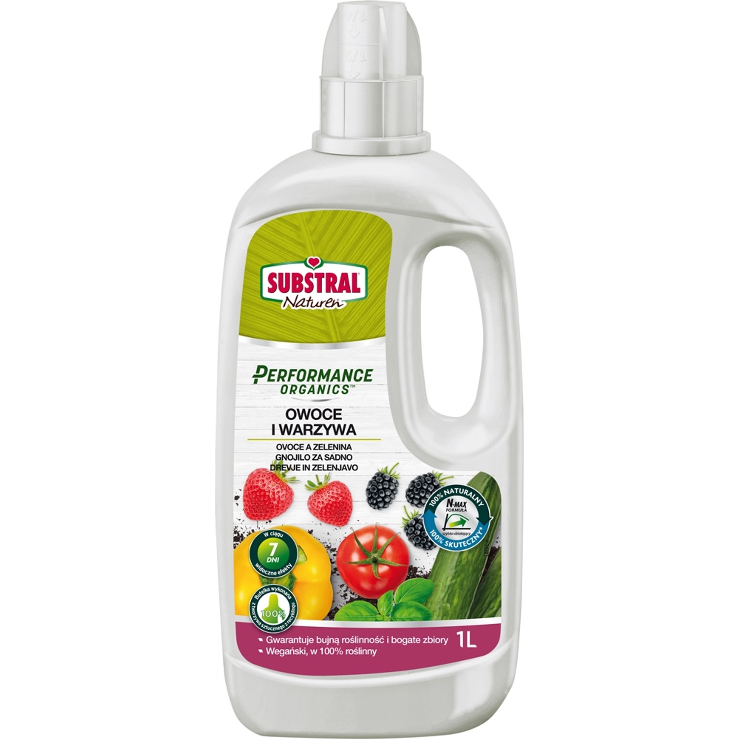 Substral Naturen Performance Organics Nawóz Płynny Owoce Warzywa 1L.