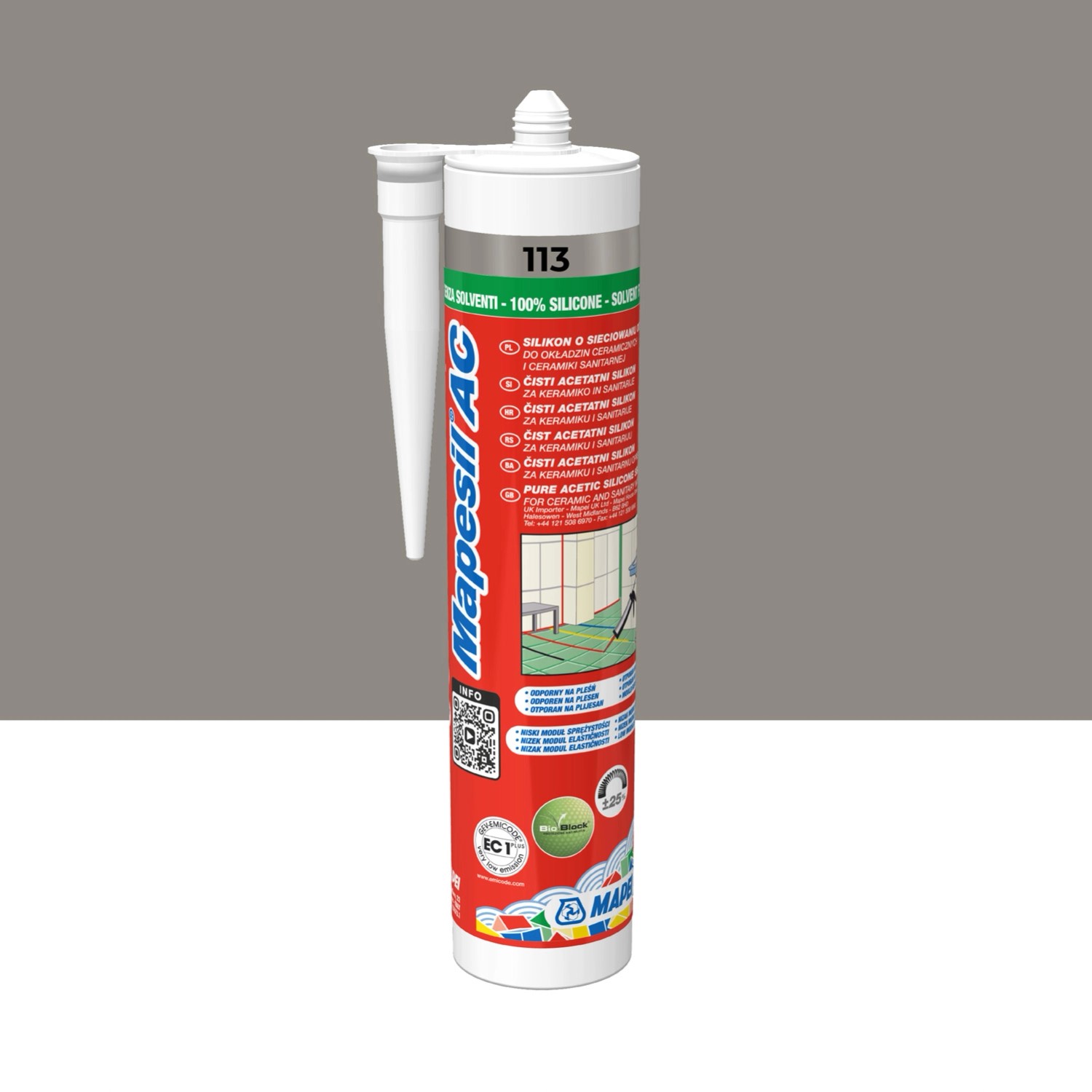 Mapei Silikon Mapesil AC 113 szary 310 ml
