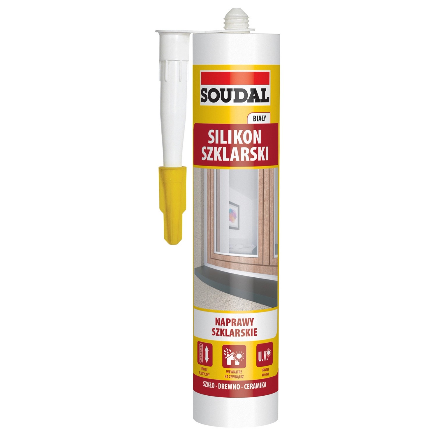Soudal Silikon szklarski 280 ml biały