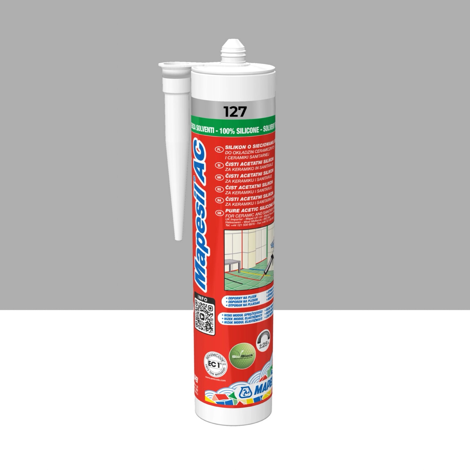 Mapei Silikon Mapesil Ac 127 arkt szary 310 ml