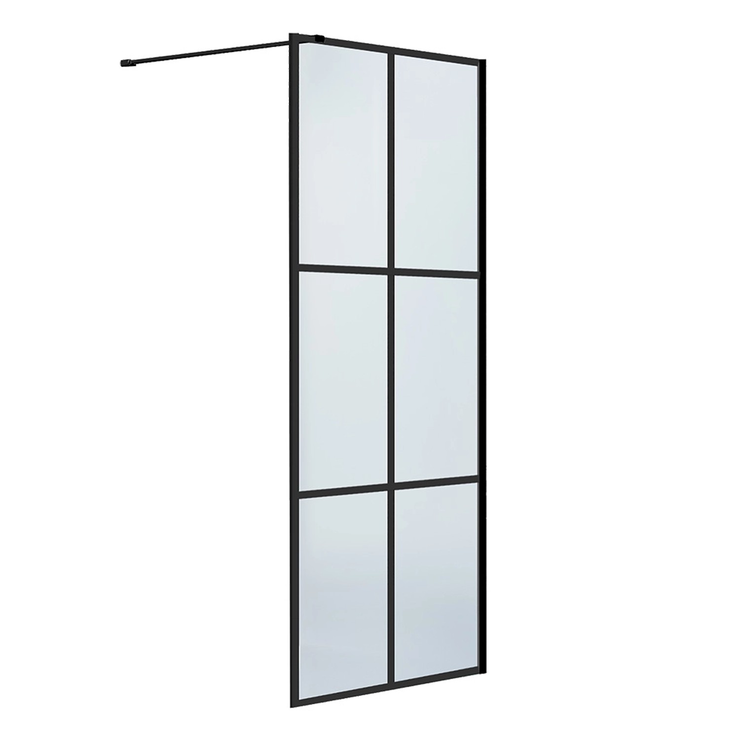KABI Kabina prysznicowa Walk-In Viva 80x200 czarna