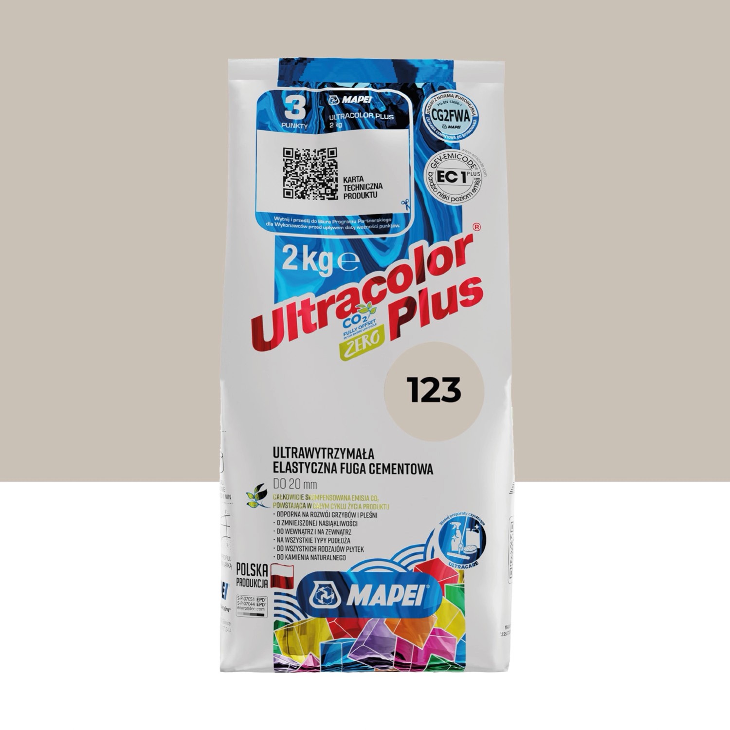 Mapei Fuga elastyczna Ultra Color 123 antyczny biały 2 kg