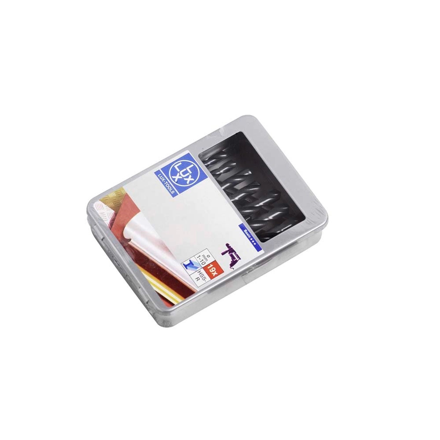LUX Zestaw wierteł do metalu 1 mm - 10 mm 19-częściowy