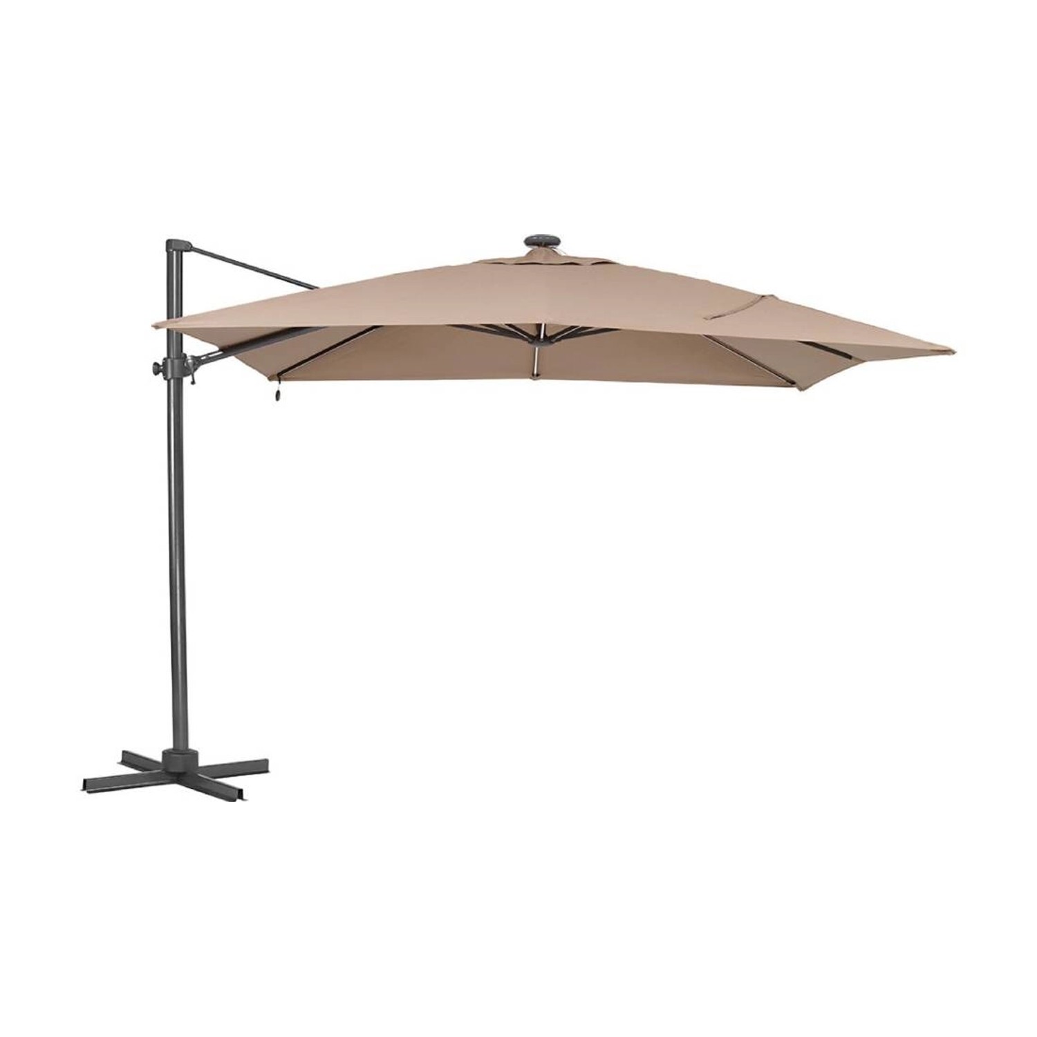 Parasol ogrodowy ROMA LED z pokrowcem - śr. 300 cm