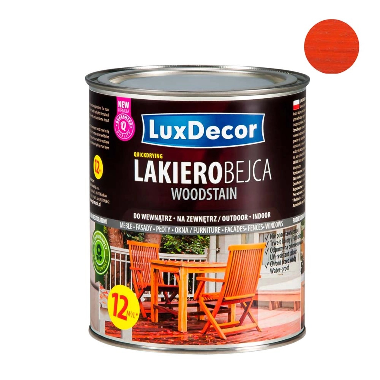 LuxDecor Lakierobejca do drewna mahoń 750 ml