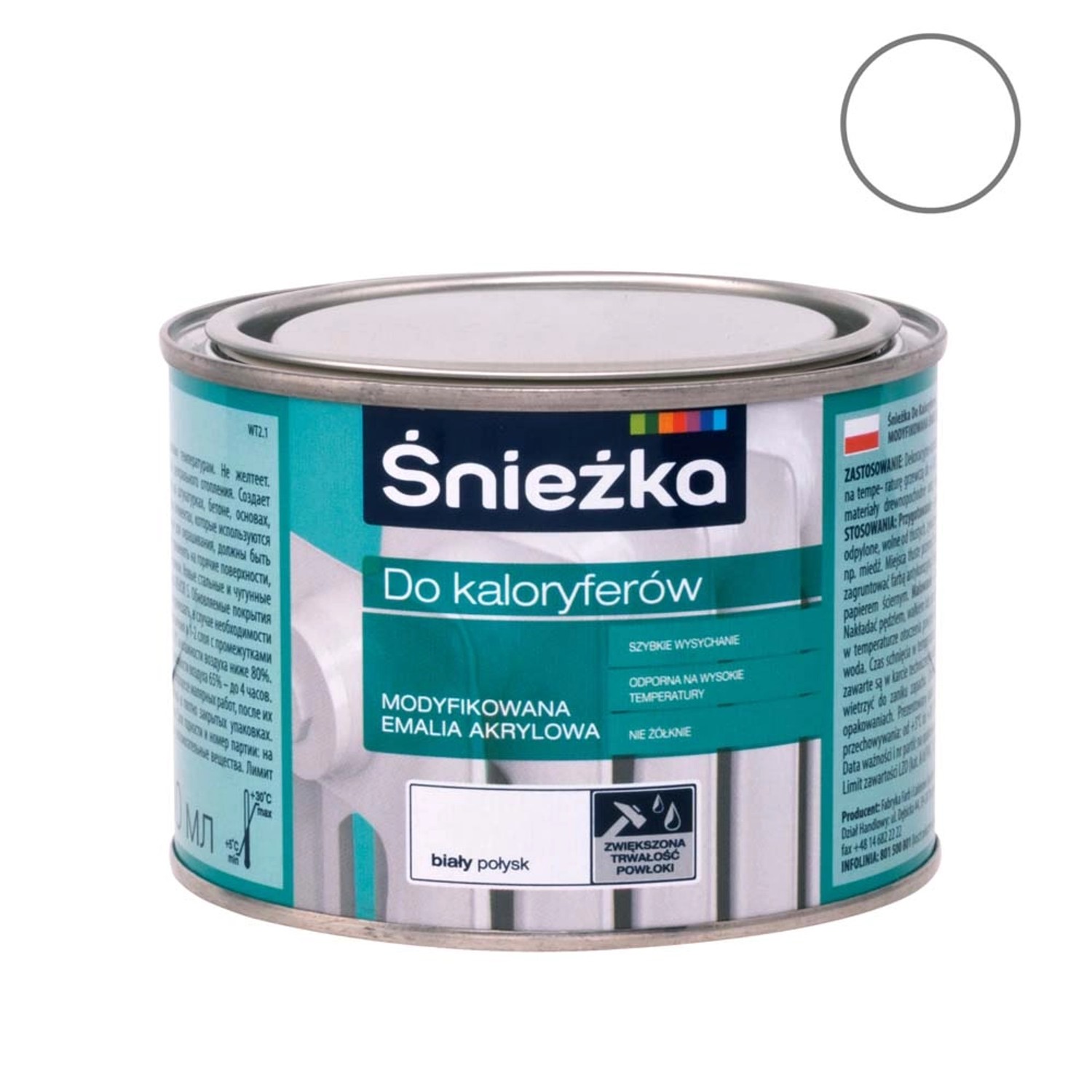 Śnieżka Emalia do kaloryferów biała 400 ml