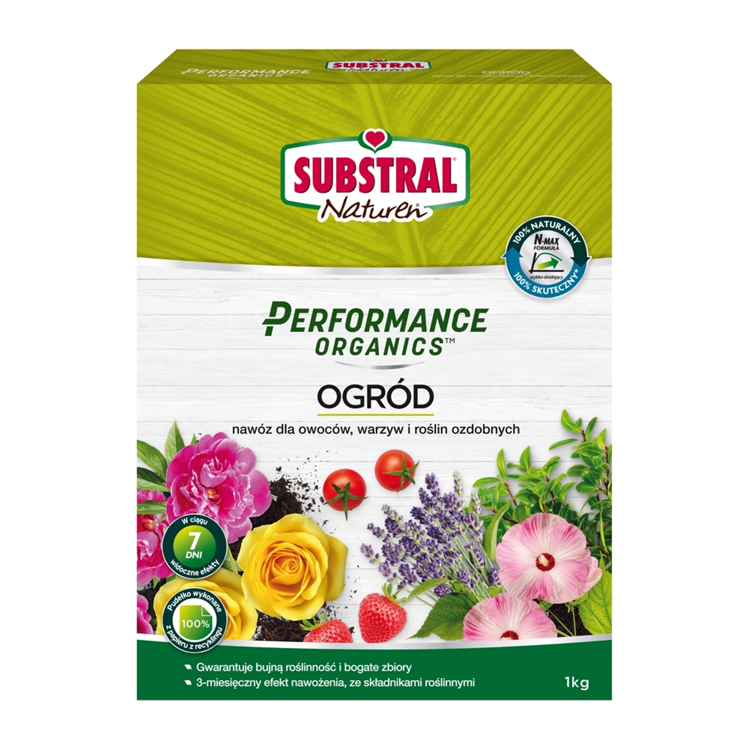 Substral Naturen Performance Organics Granulowany Nawóz do Ogródu 1kg.