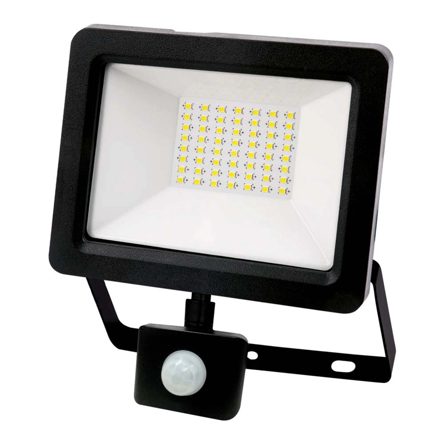 Polux Naświetlacz LED z czujnikiem ruchu i zmierzchu PIR 30W 6500K 2400 lm IP65