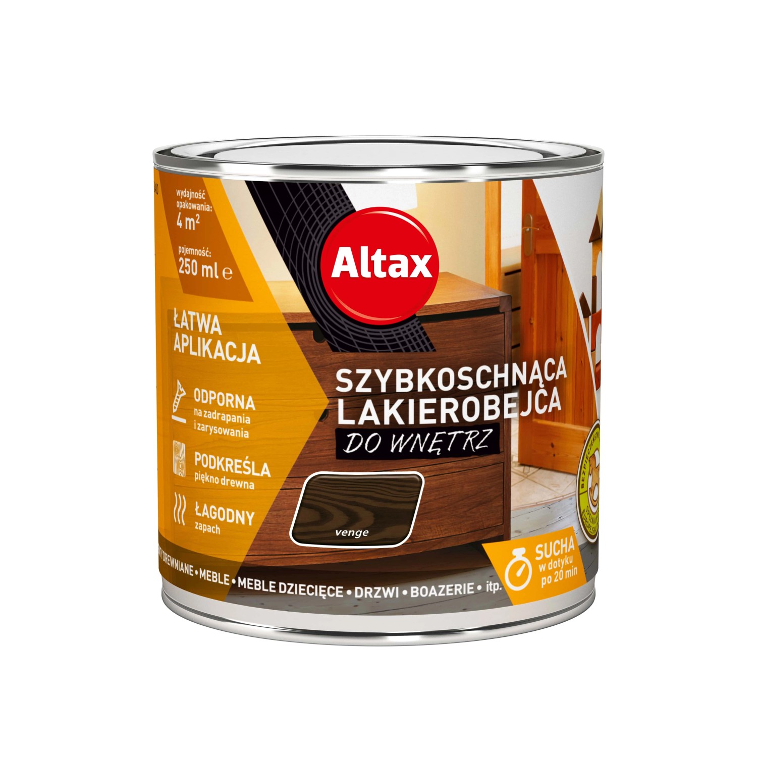 Altax Lakierobejca szybkoschnąca venge 250 ml