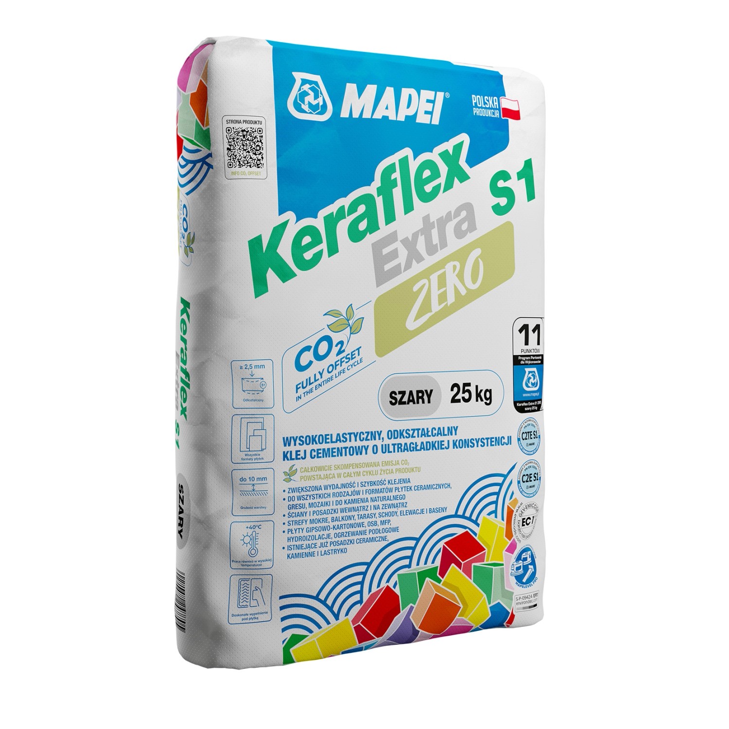 Mapei Zaprawa klejąca Keraflex Extra S1 szara