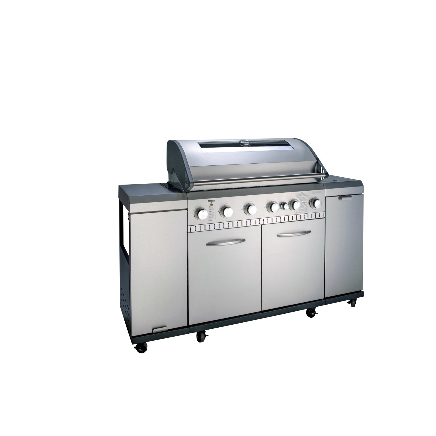 Kuchnia grill gazowy INOX 6.1 6+1 palniki 24 kW
