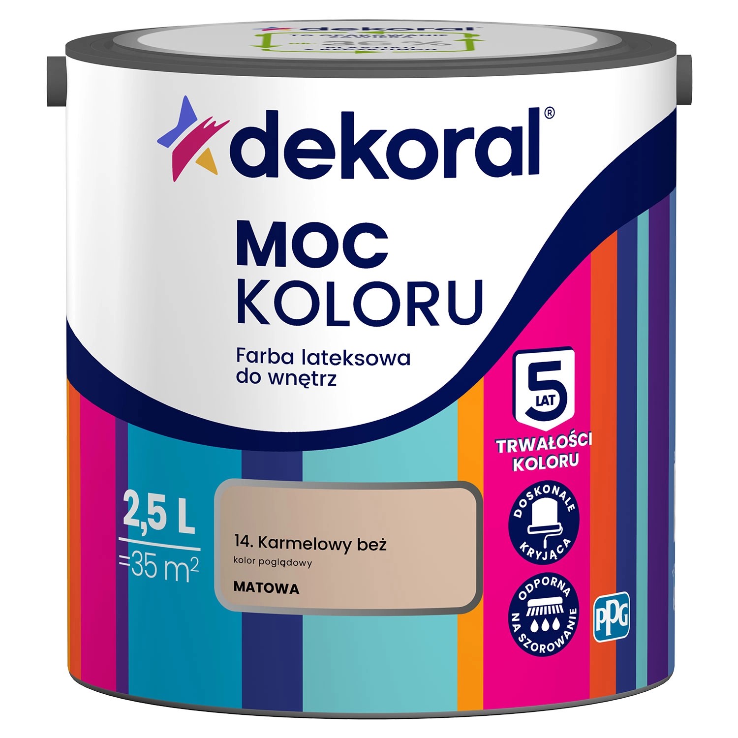 Farba Dekoral Moc Koloru karmelowy beż 2,5 l