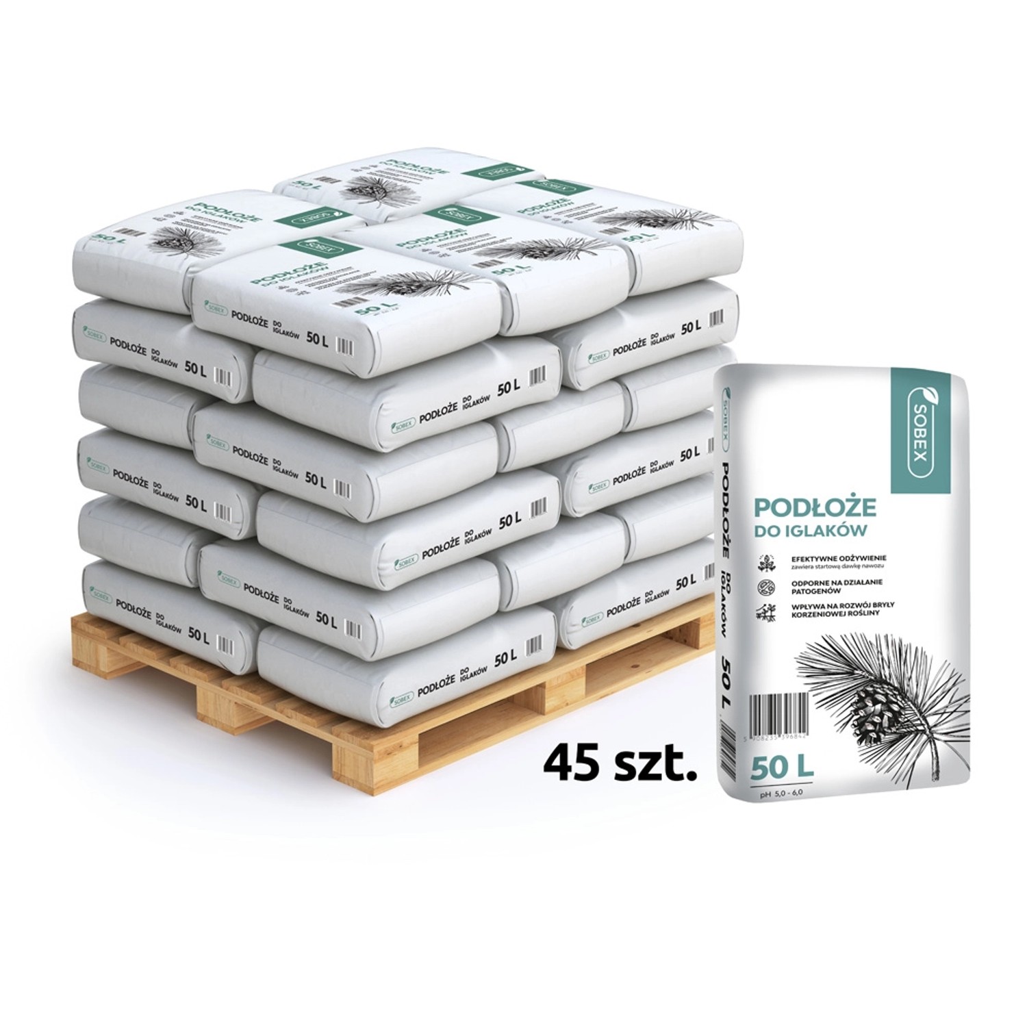 Sobex Podłoże do iglaków - 45 x 50 l