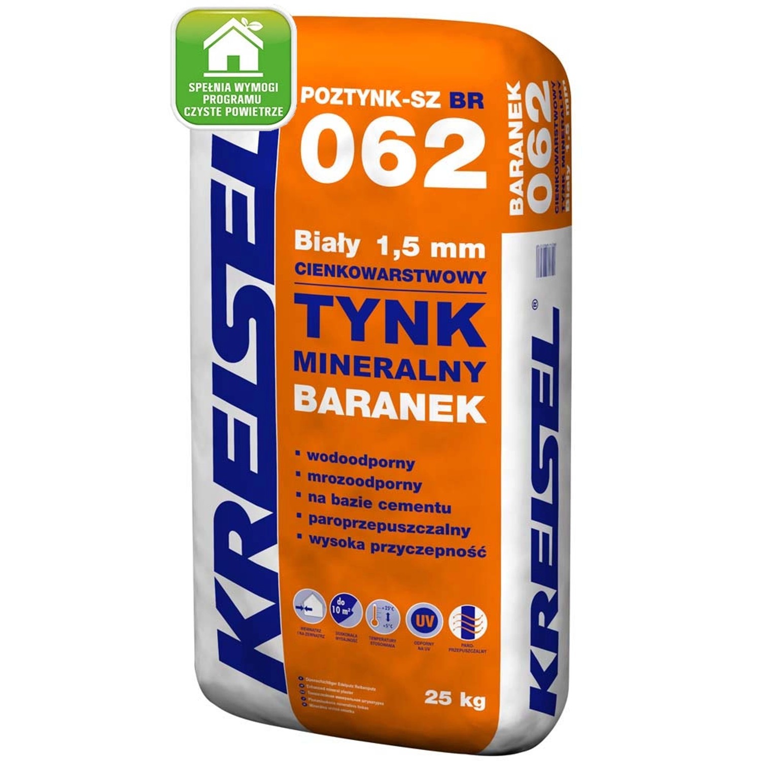 Kreisel Tynk mineralny Poztynk 062 biały baranek 1,5 mm 25 kg