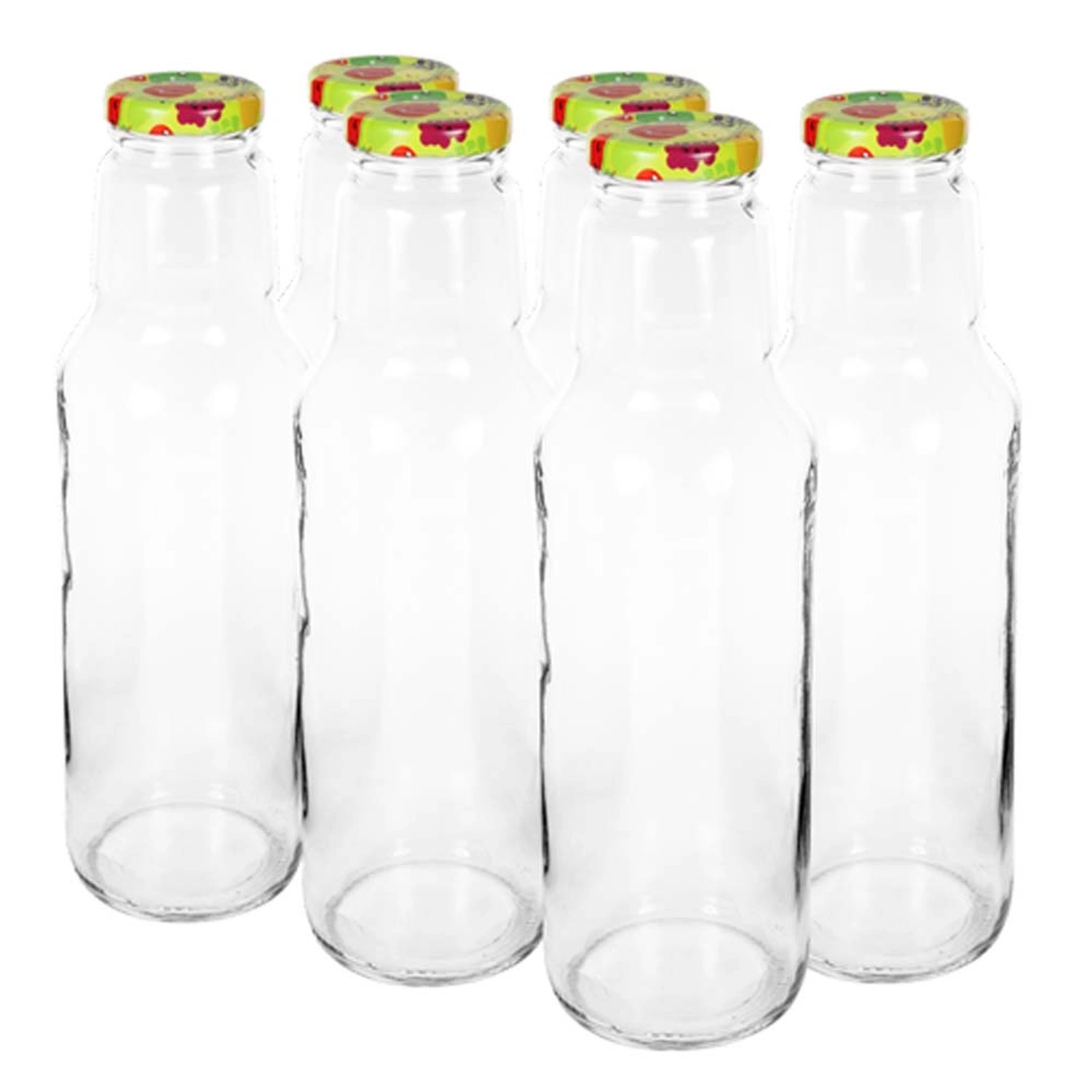 Butelka na sok z zakrętką 6 szt. - 750 ml
