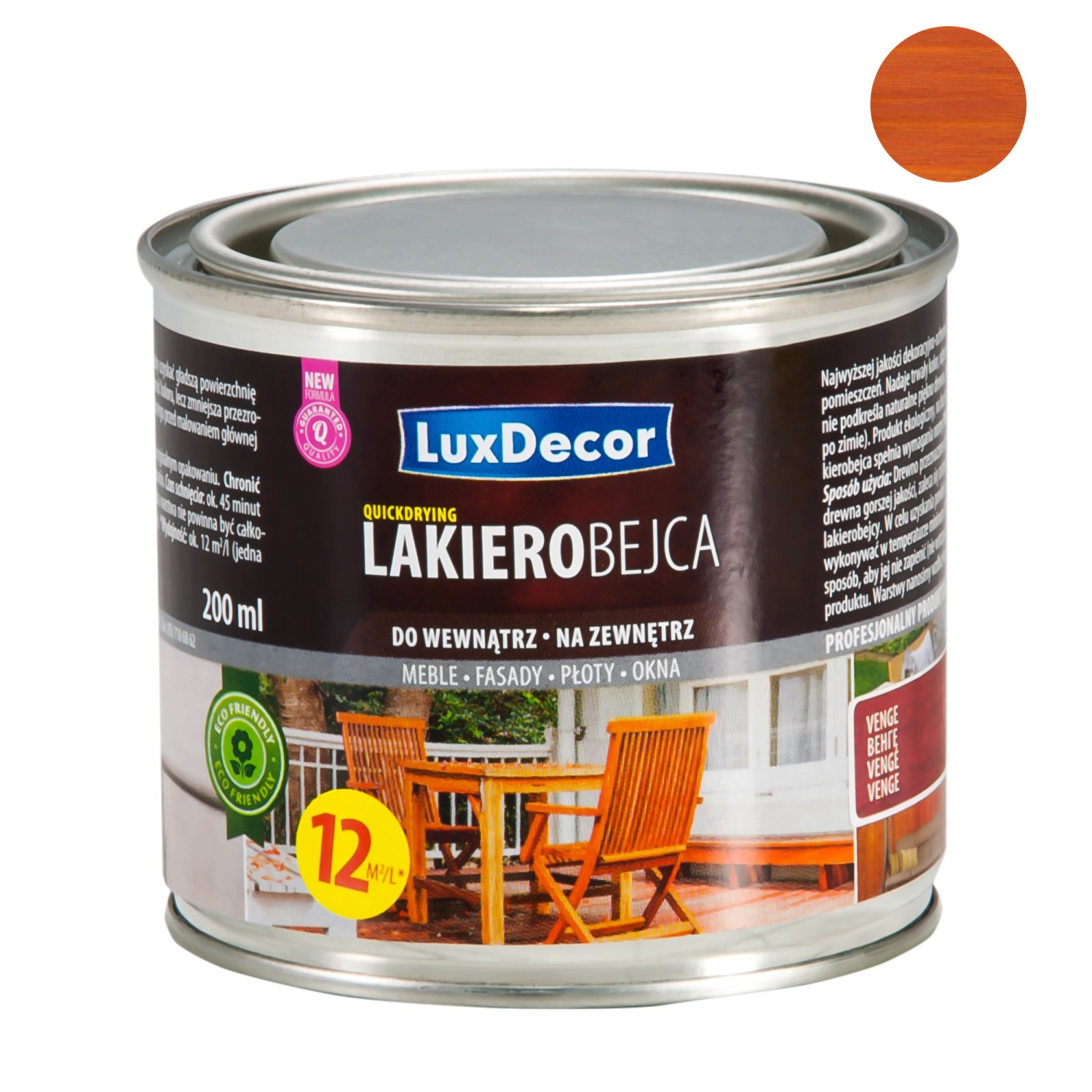 LuxDecor Lakierobejca do drewna teak 200 ml