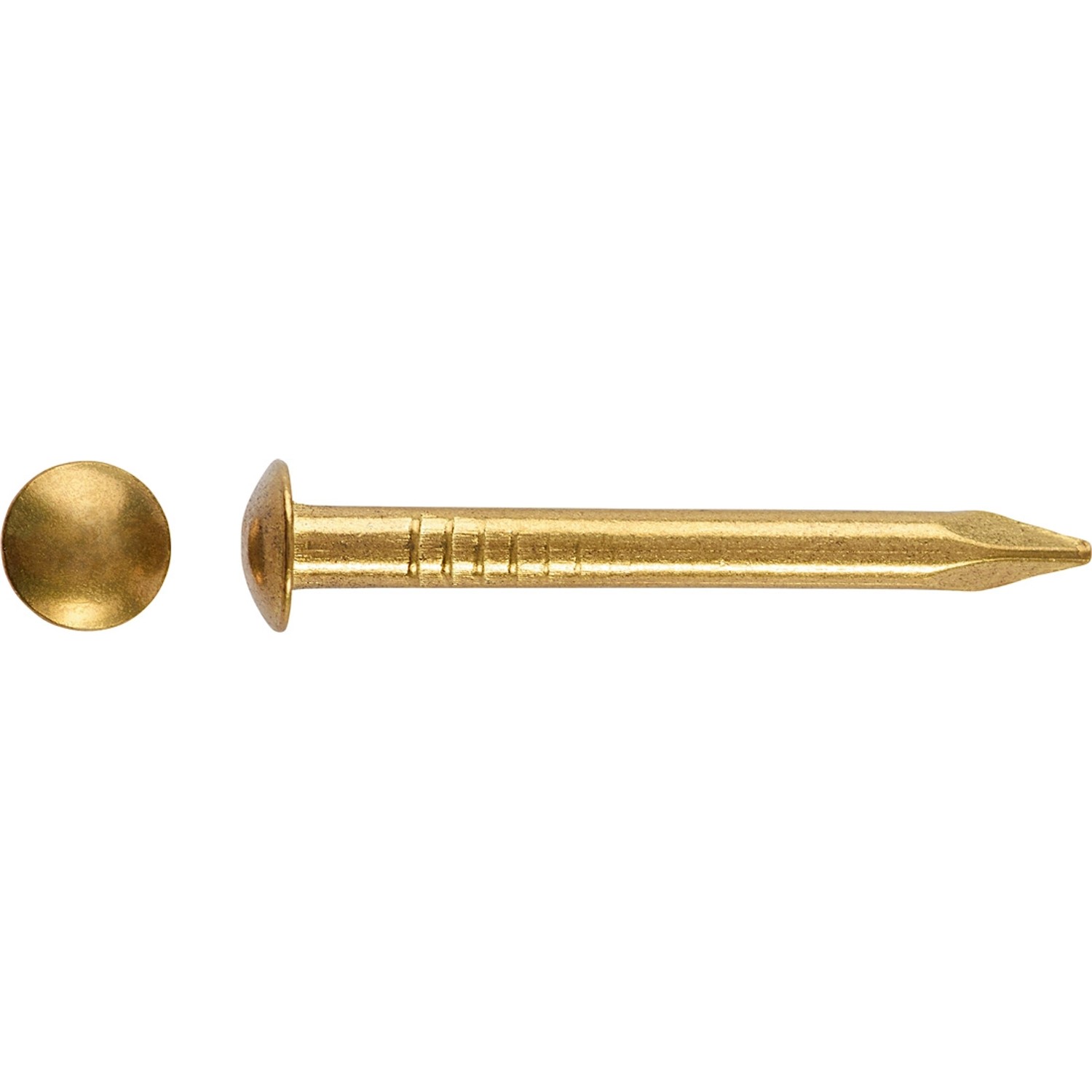 LUX Gwoździe z łbem okrągłym 2 mm x 30 mm mosiądz 100 szt