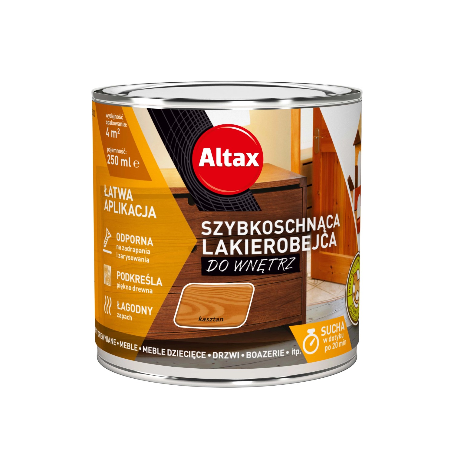 Altax Lakierobejca szybkoschnąca kasztan 250 ml