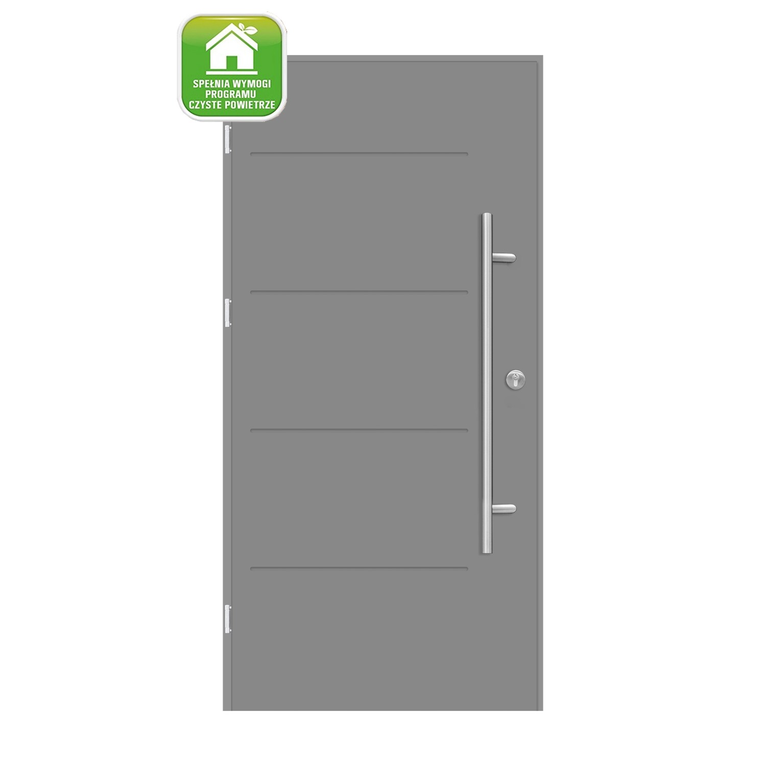 Splendoor Drzwi zewnętrzne Ledro szary 90L