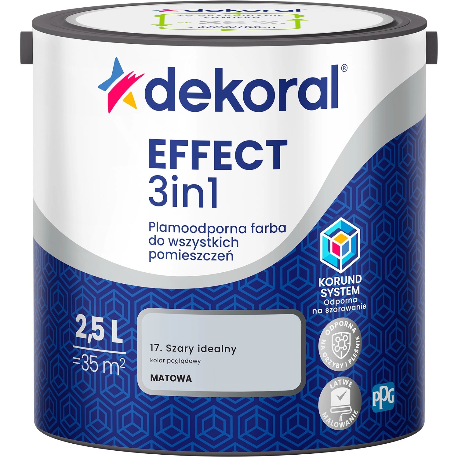 Farba Dekoral Effect 3w1 szary idealny 2,5l