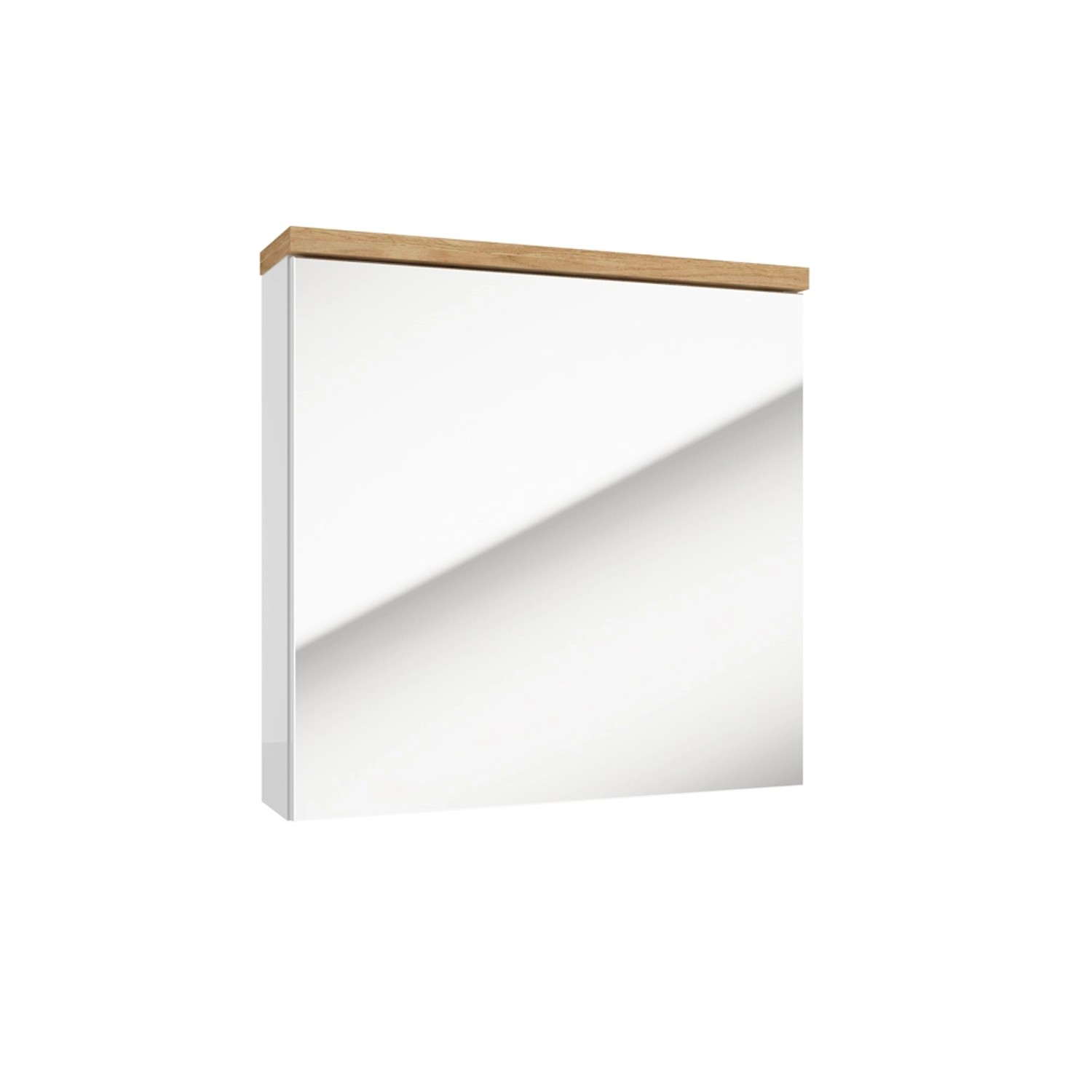 Deftrans Szafka lustrzana Space Nobu 60 cm biała / dąb