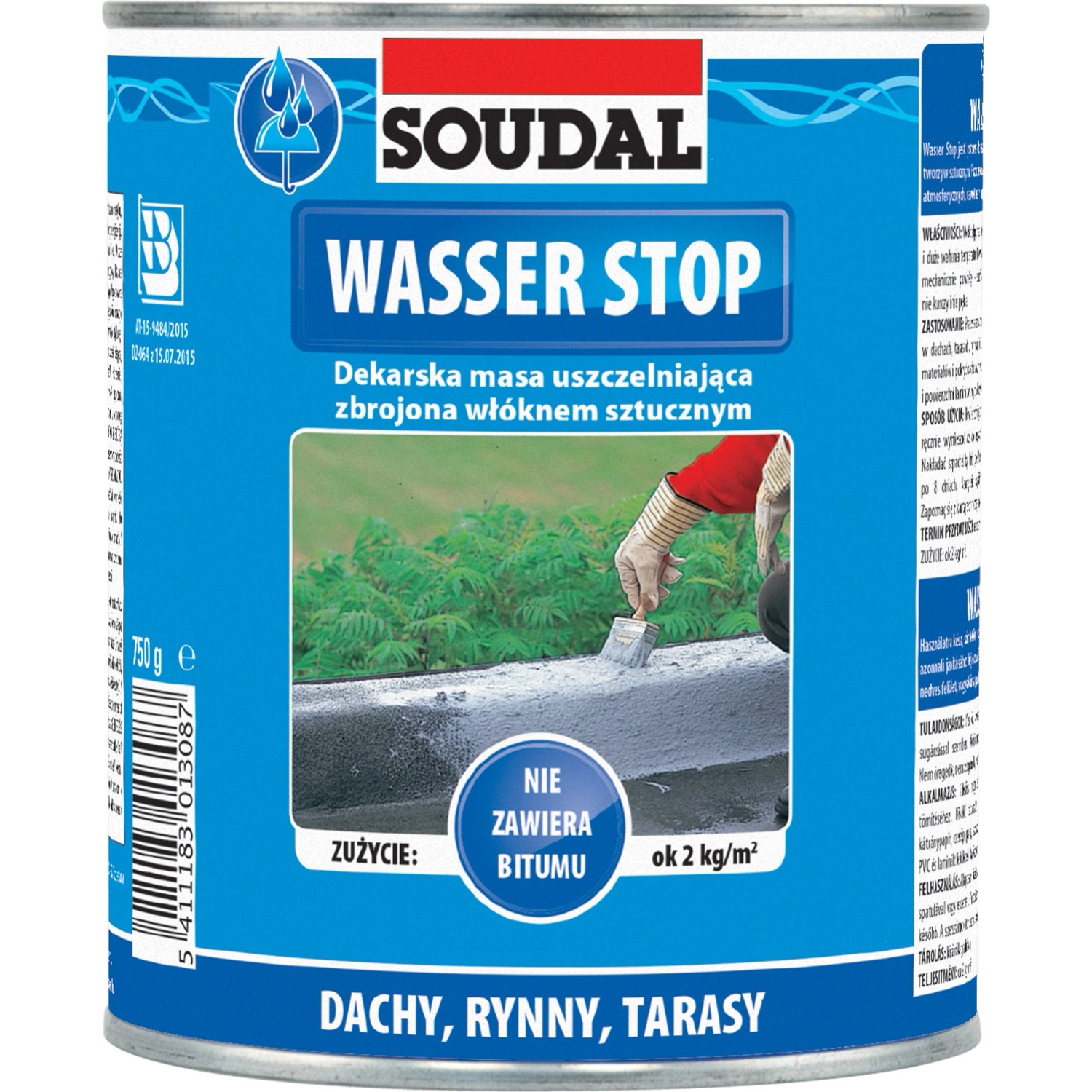 Soudal Powłoka do impregnacji dachów Wasser Stop 750 g