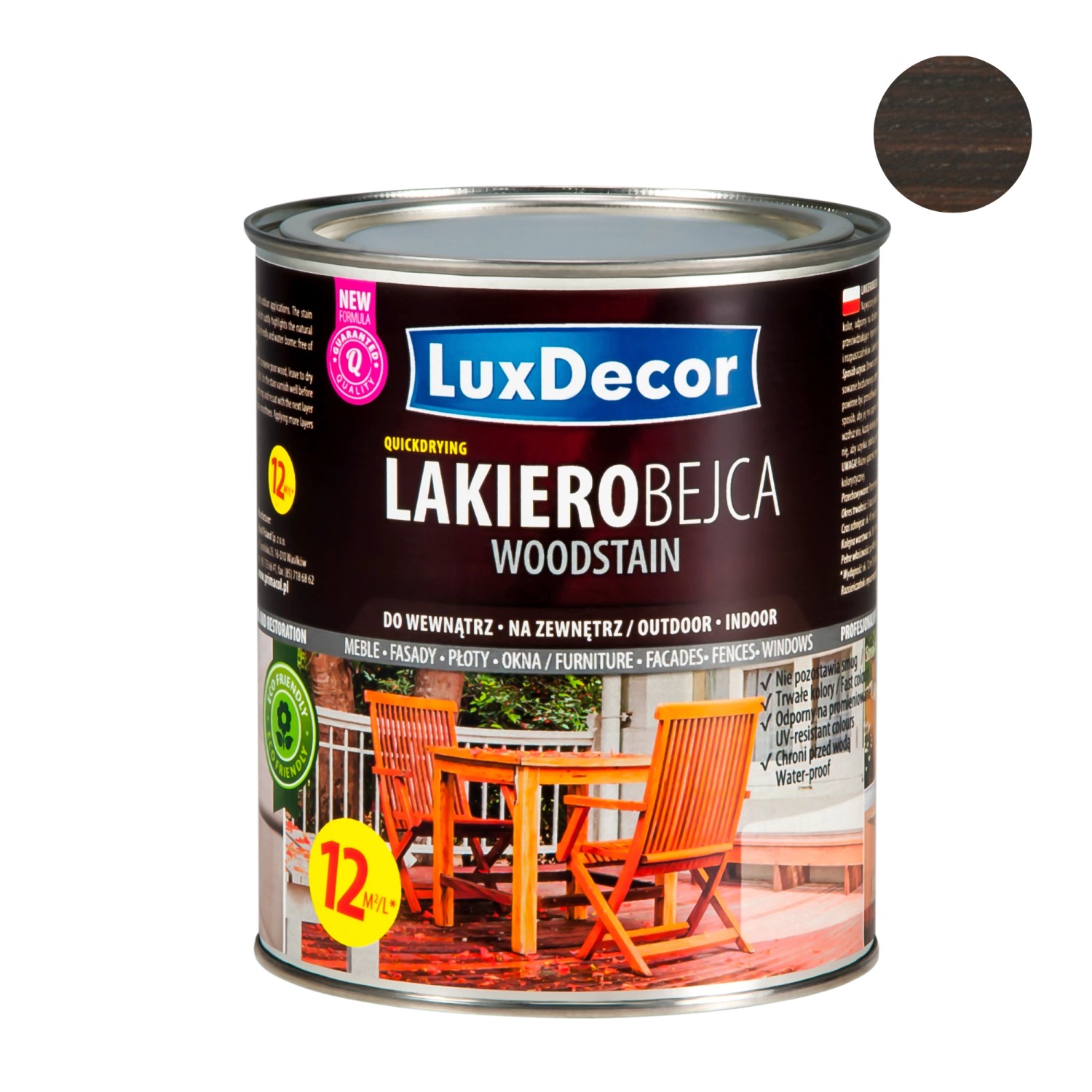 LuxDecor Lakierobejca do drewna palisander 750 ml