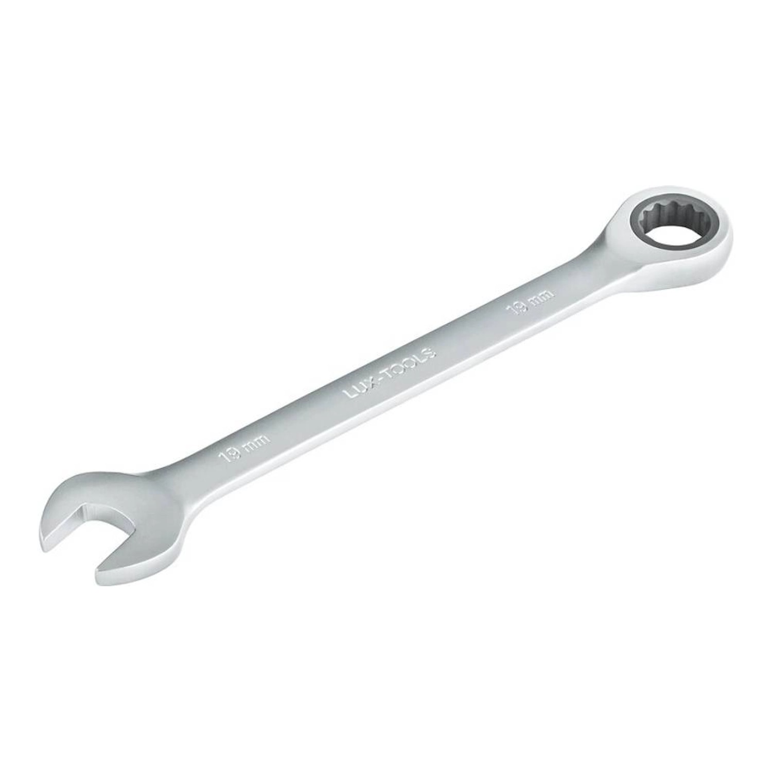 Lux-Tools Klucz płasko-oczkowy 19 mm z grzechotką